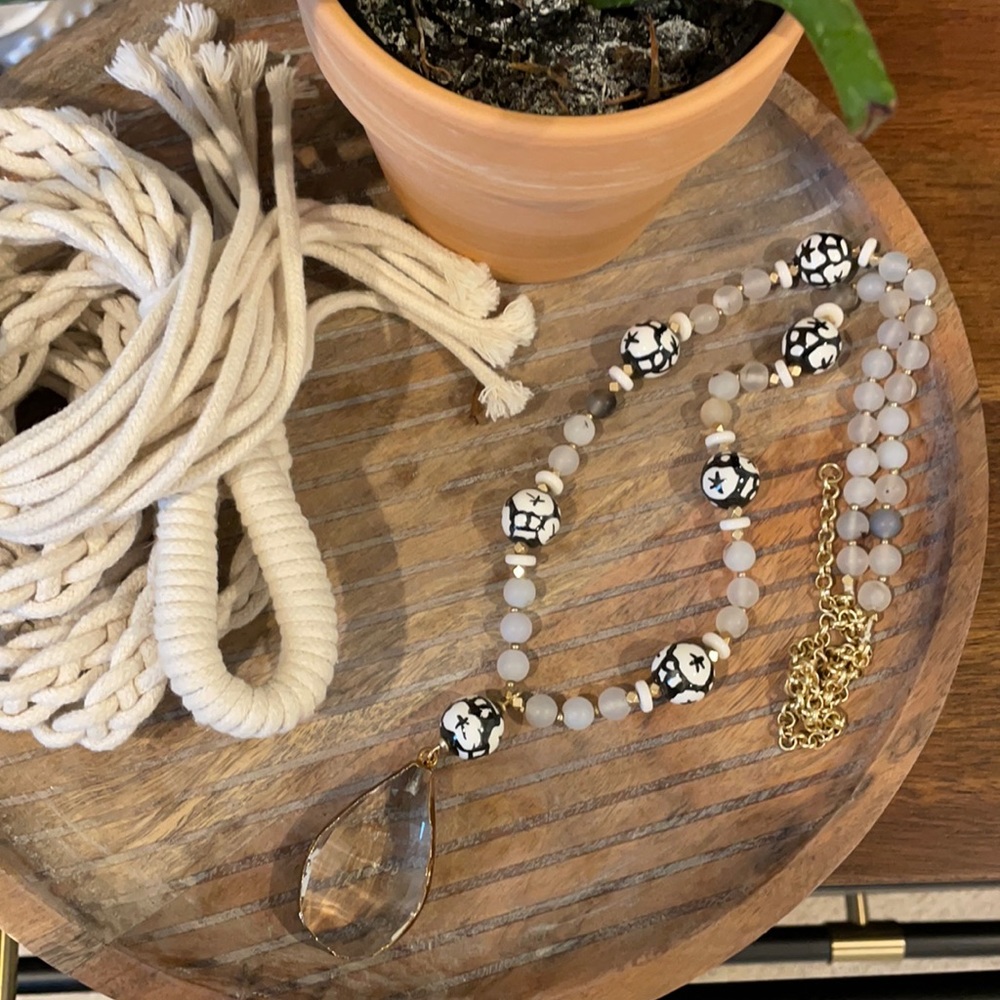 Anthropologie Stone Pendant Necklace